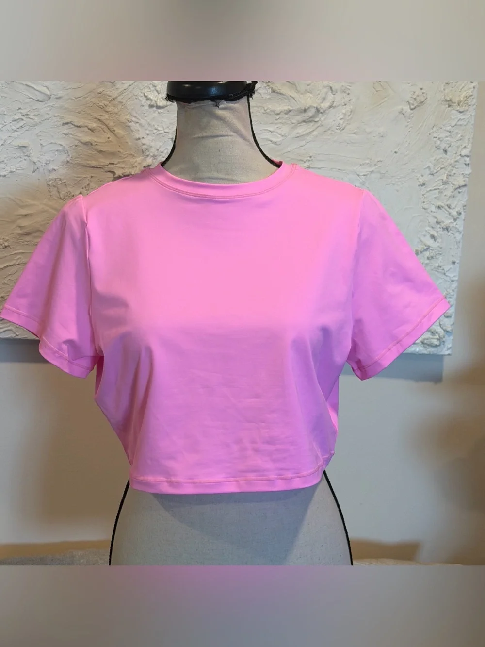 SKIMS Recycled Swim T Shirt Short Sleeve Taffy Hot Pink Sz 2X